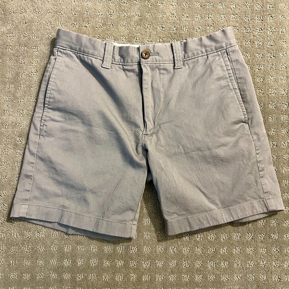 J. Crew 7" Flex Khaki Chino Short Slate Grey Men’s Size 28